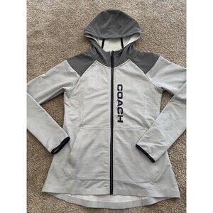Beachbody Coach Full Zip Up Hoodie Jacket Sweatshirt Grey Size Medium Fitness